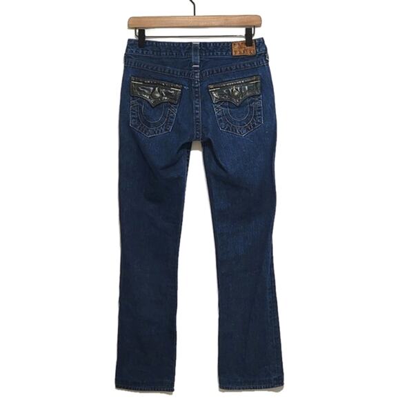 True Religion Billy Straight Leg Jeans Vintage 2008 Made in USA Y2K Leather 26 - Picture 6 of 15